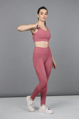 Peony Pink Sports bra & legging set