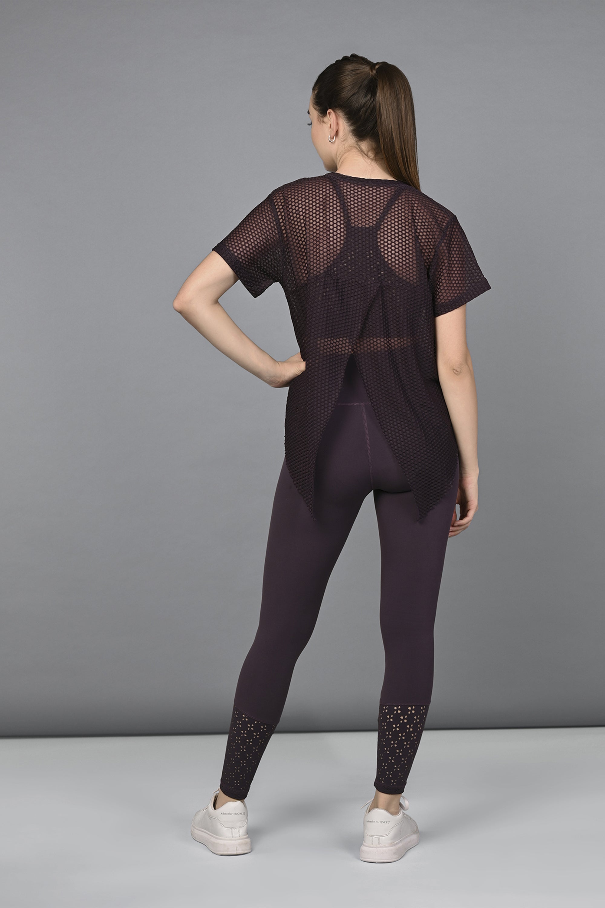 Wine Netted Top