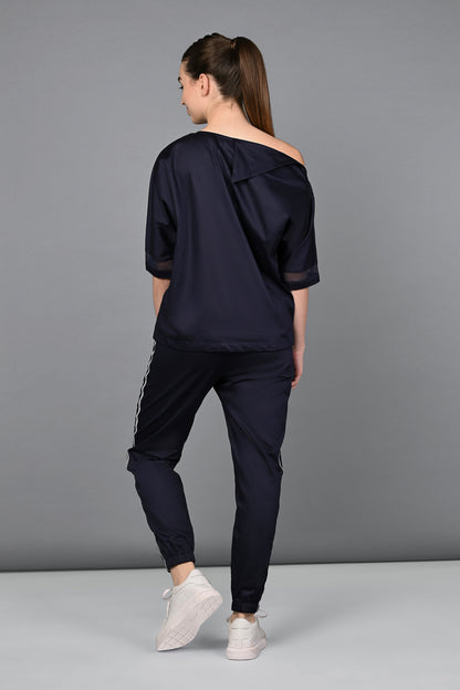 Off Shoulder Nebula Navy Co-ord set