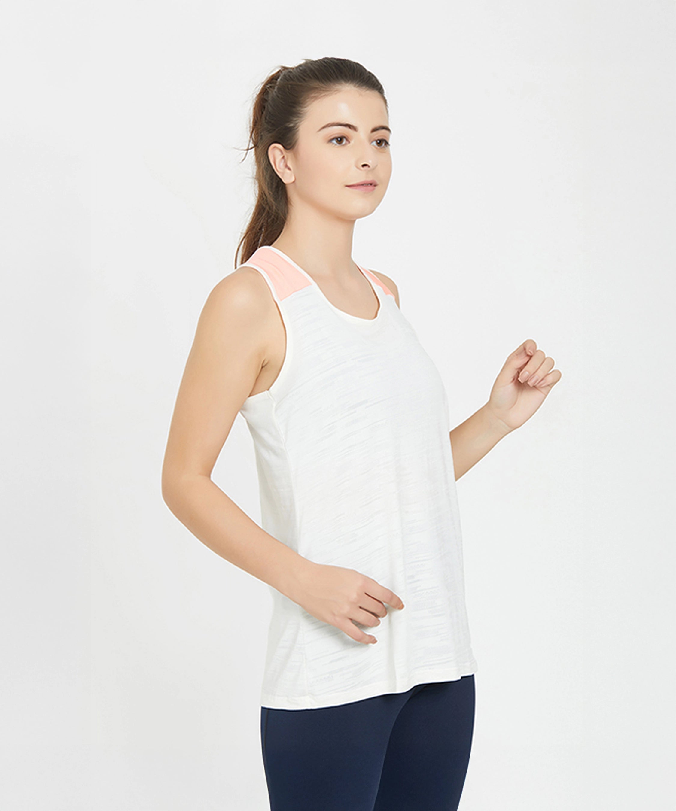 White Sleeveless Tank Top