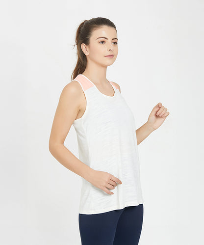 White Sleeveless Tank Top