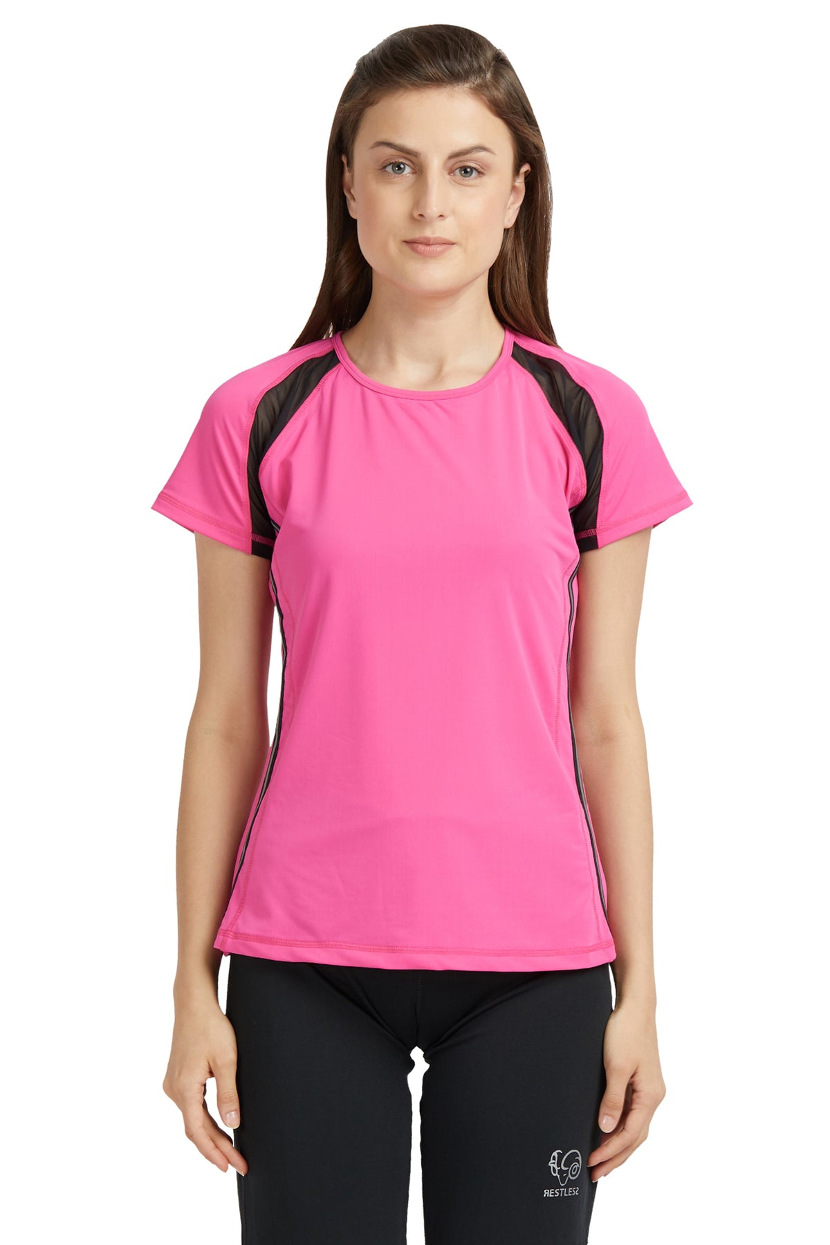 Tuna London Pink Poly Blend Round Neck Women’s T-Shirt