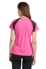 Tuna London Pink Poly Blend Round Neck Women’s T-Shirt