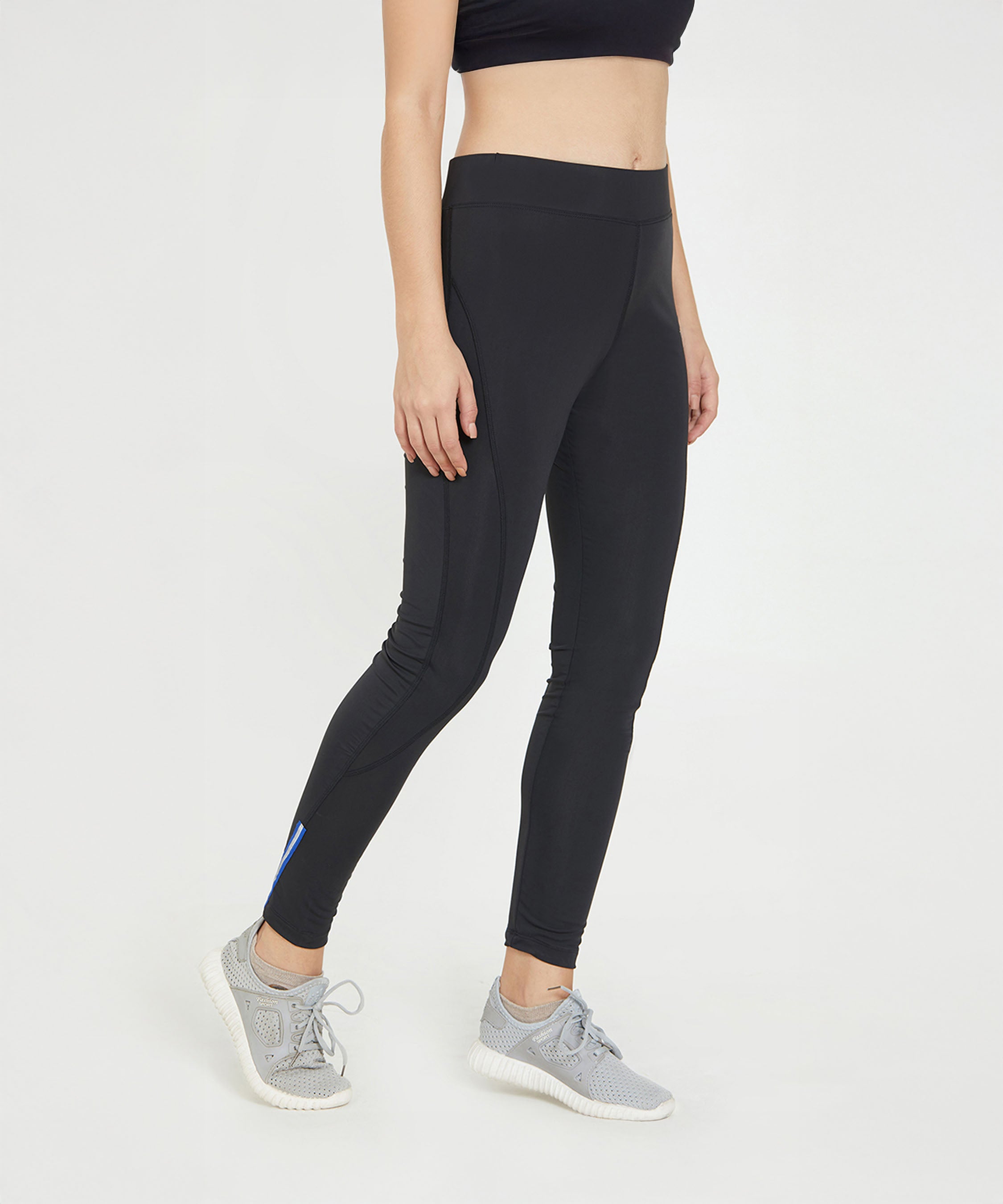 Black Poly Blend Tights for Women - LG10