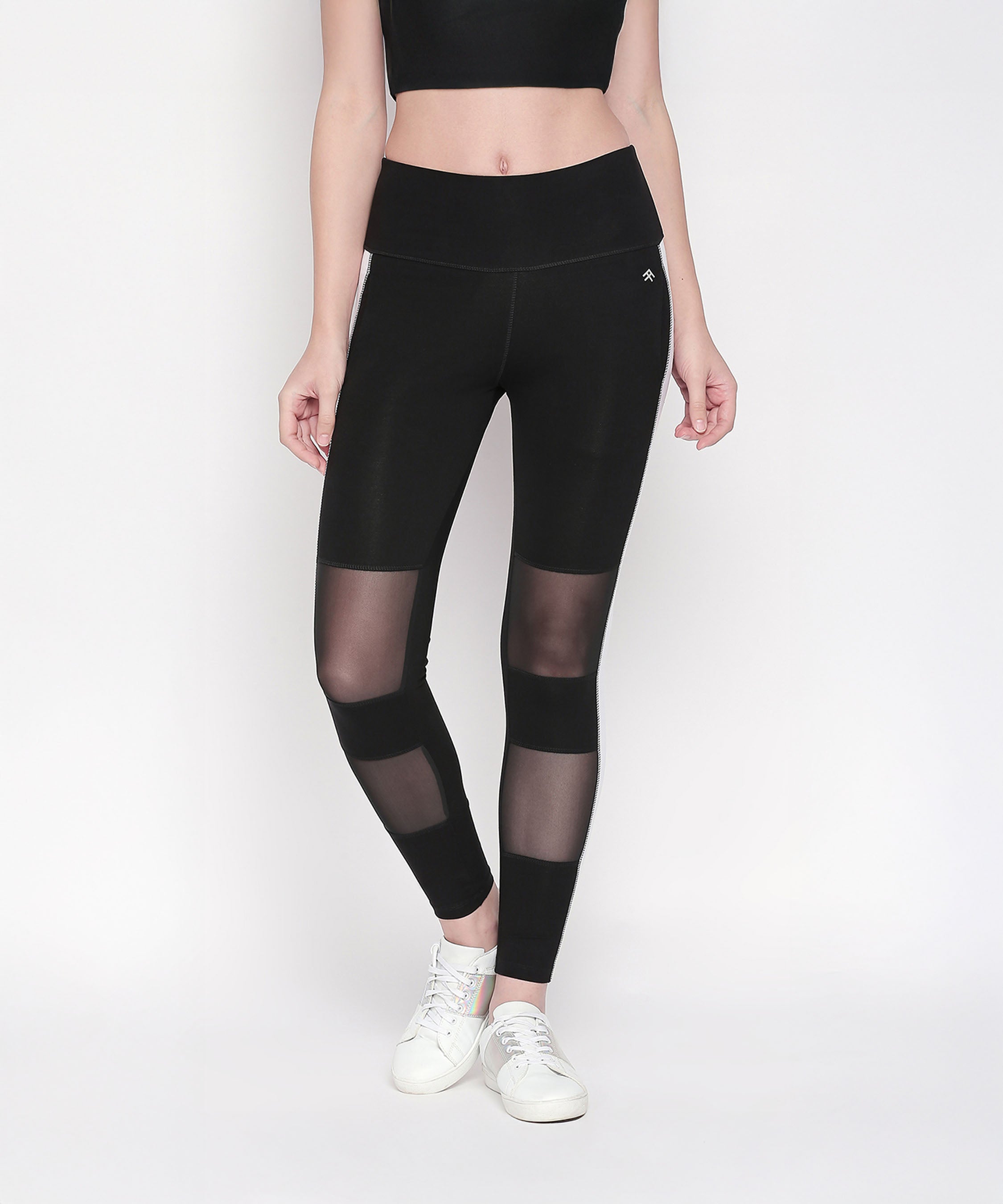 Black and White High Waisted Leggings - LG13
