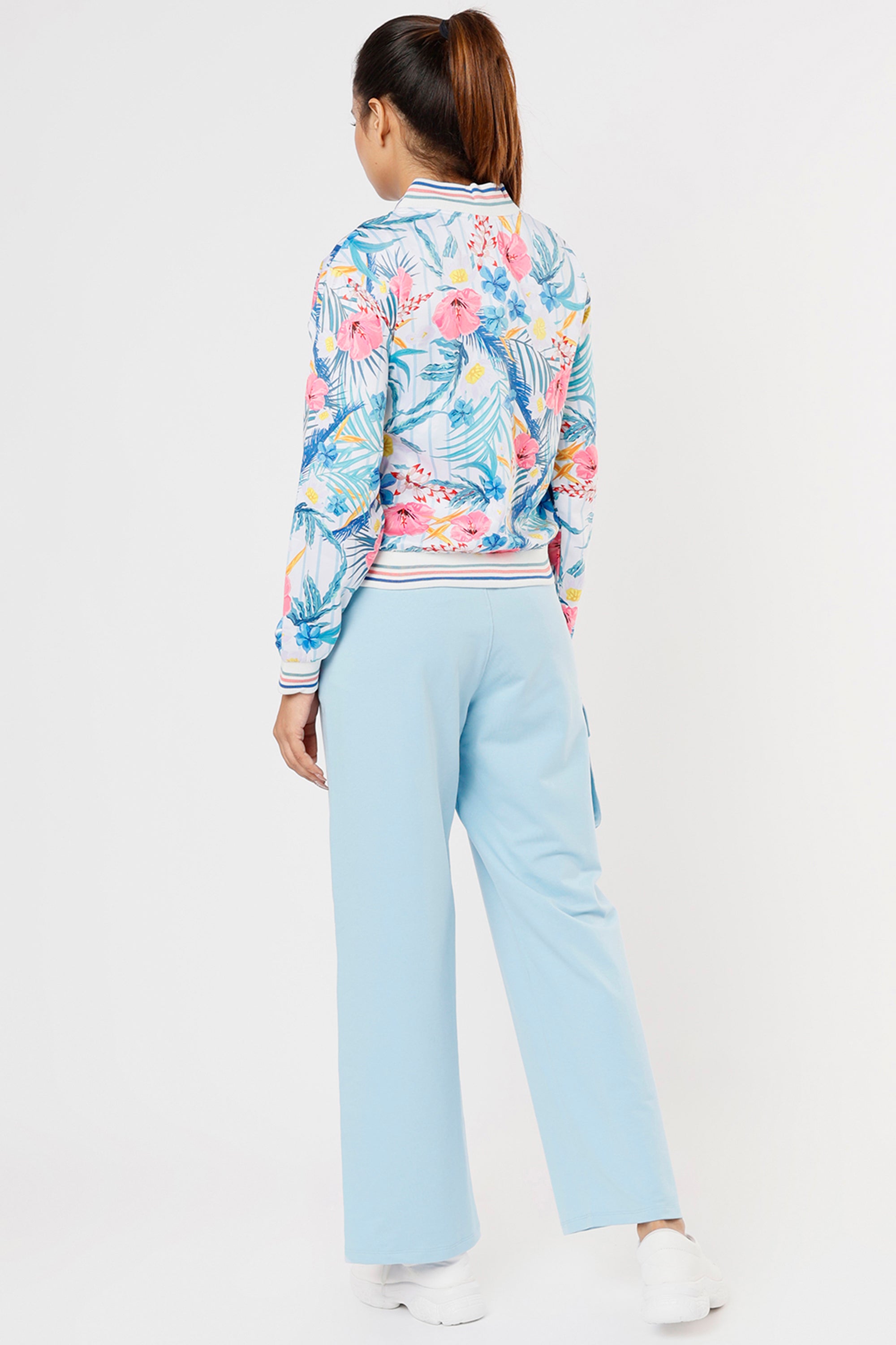 Blossom Blue Set with Crop Top