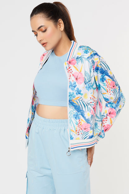 Blossom Blue Set with Crop Top