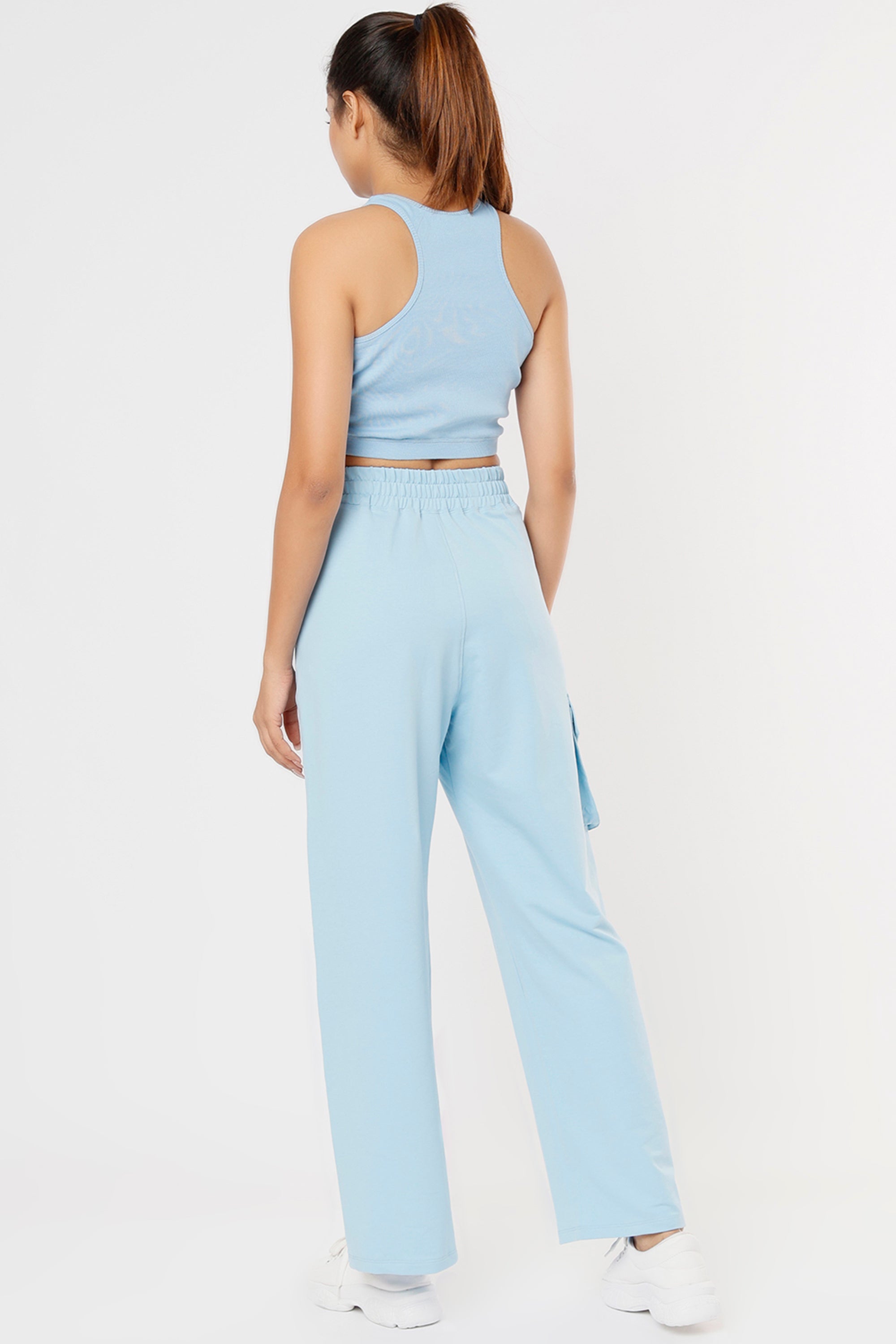 Blossom Blue Set with Crop Top