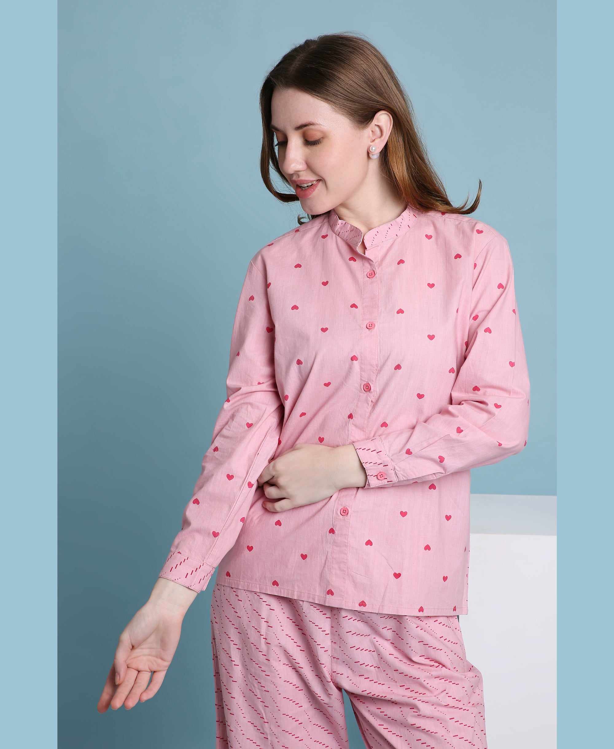 Organic Hearts Print Lounge Set