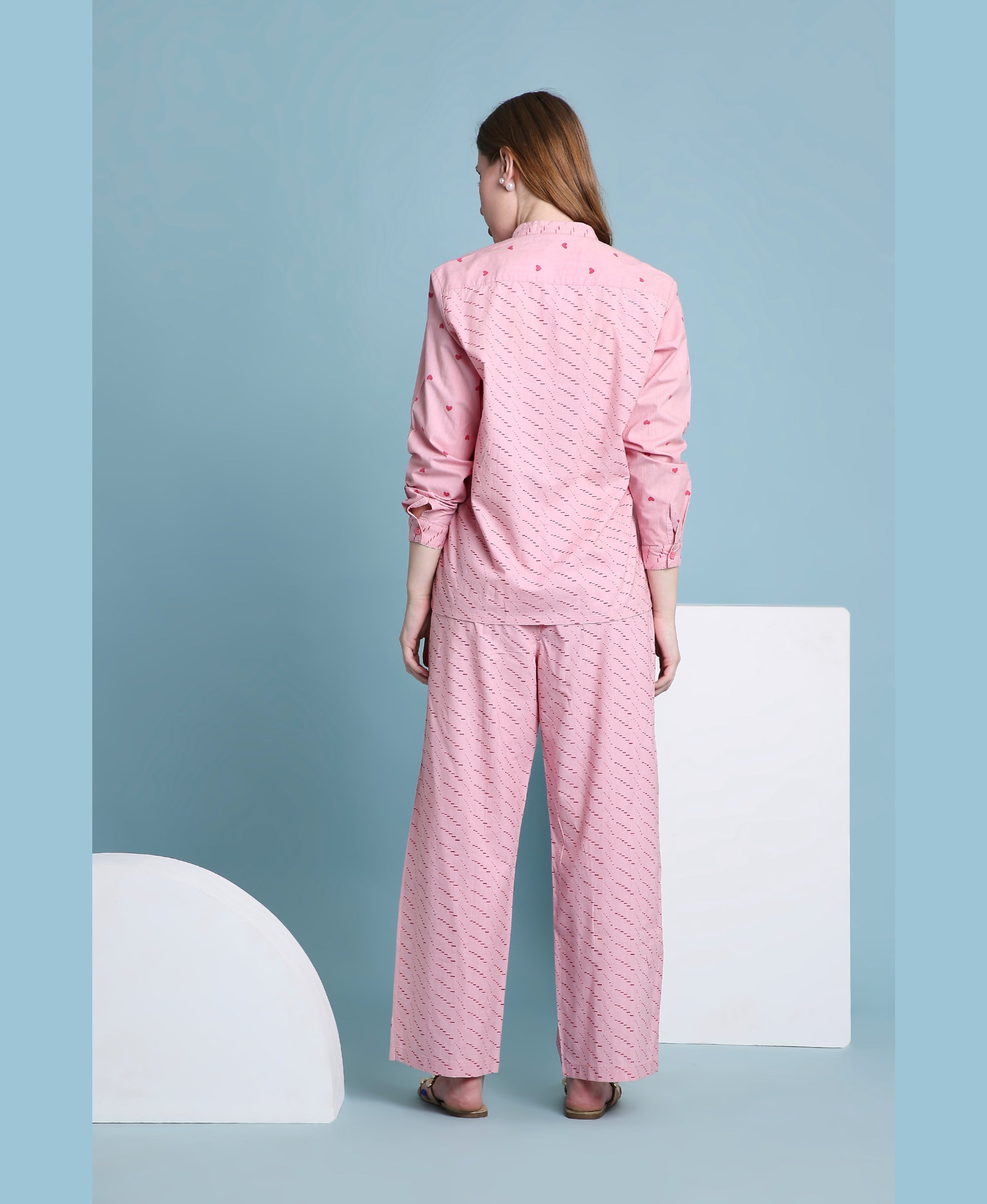 Organic Hearts Print Lounge Set