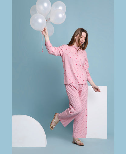 Organic Hearts Print Lounge Set
