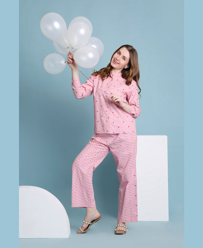 Organic Hearts Print Lounge Set