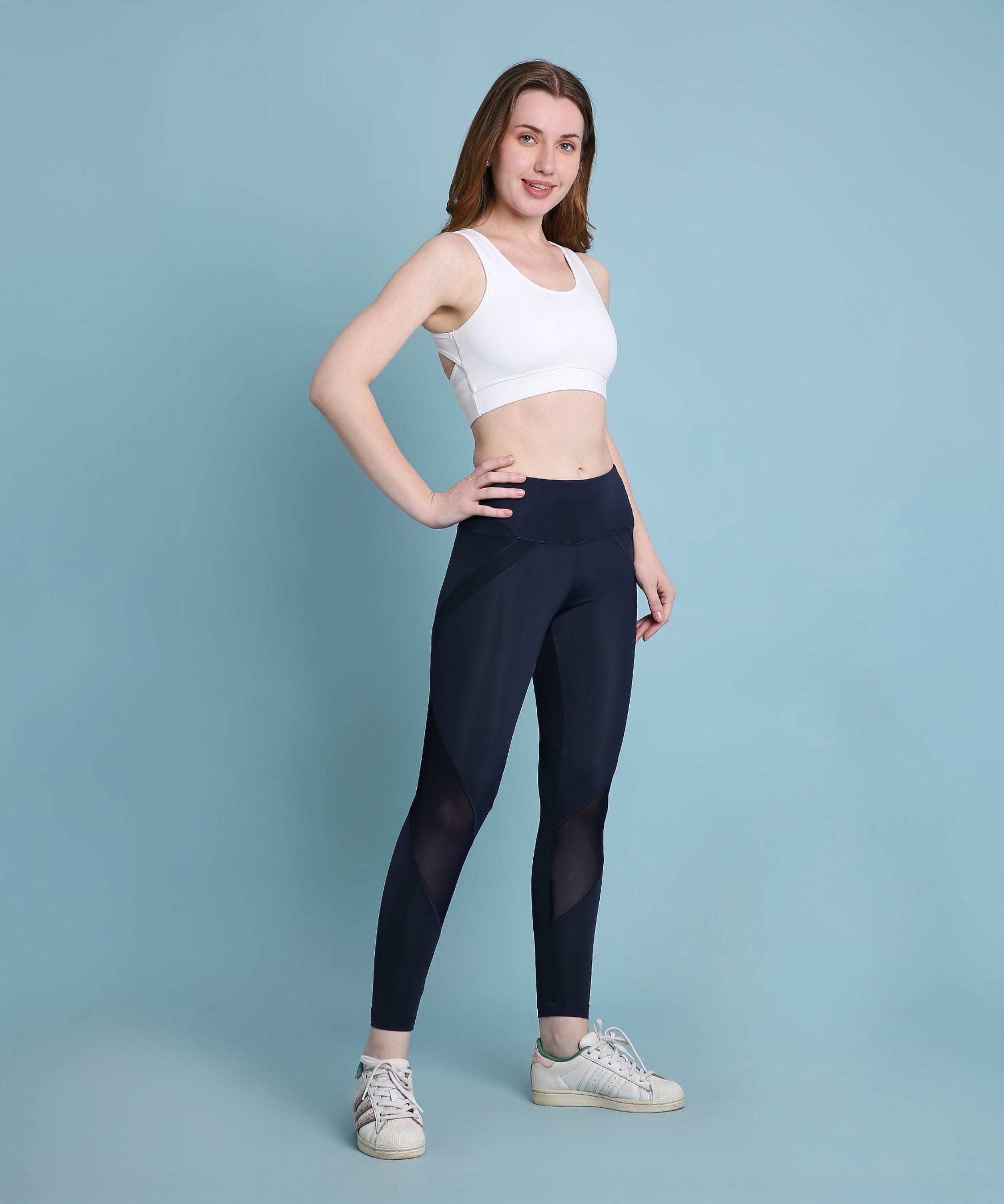 Indigo poly blended leggings