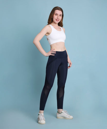 Indigo poly blended leggings