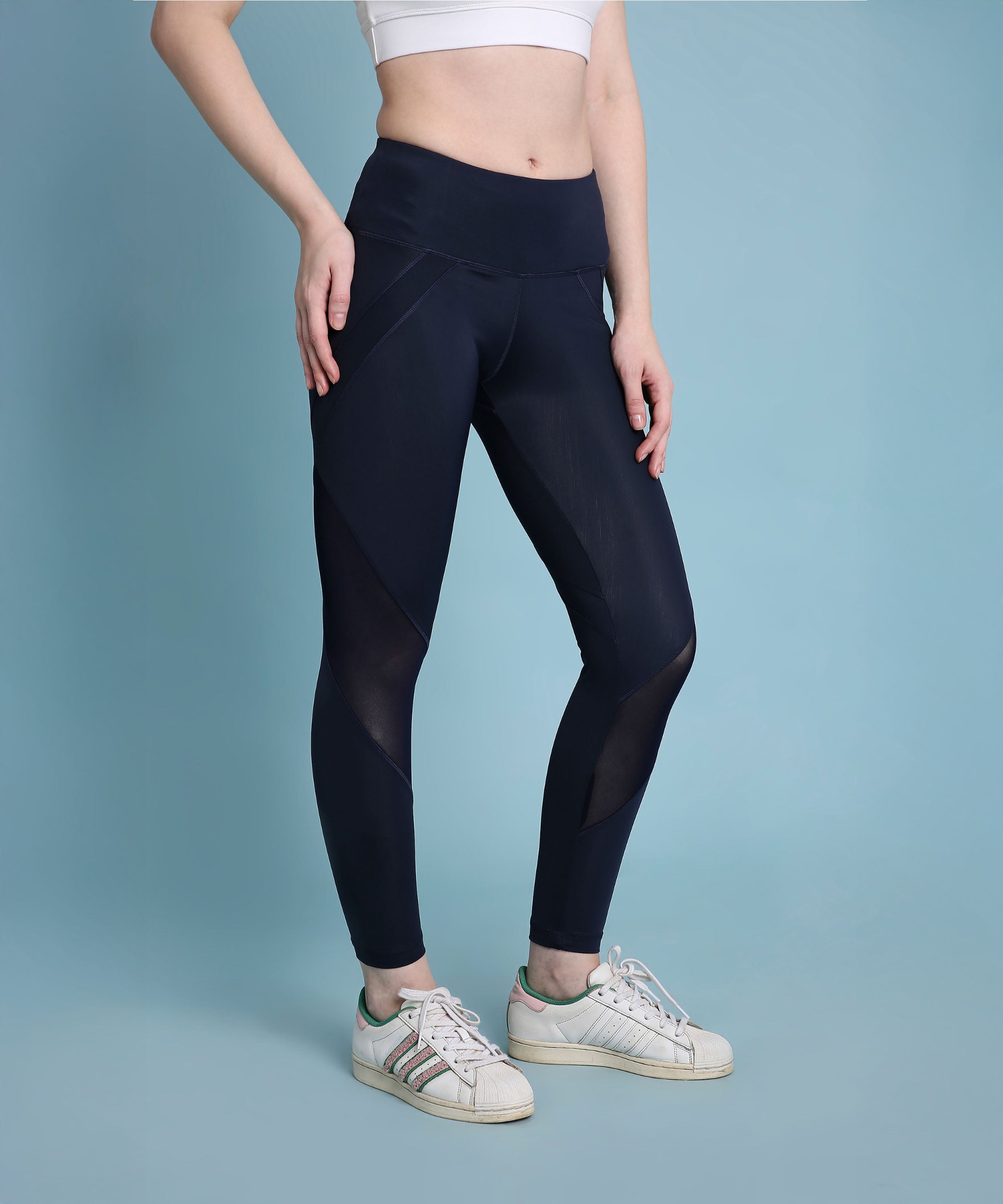 Indigo poly blended leggings