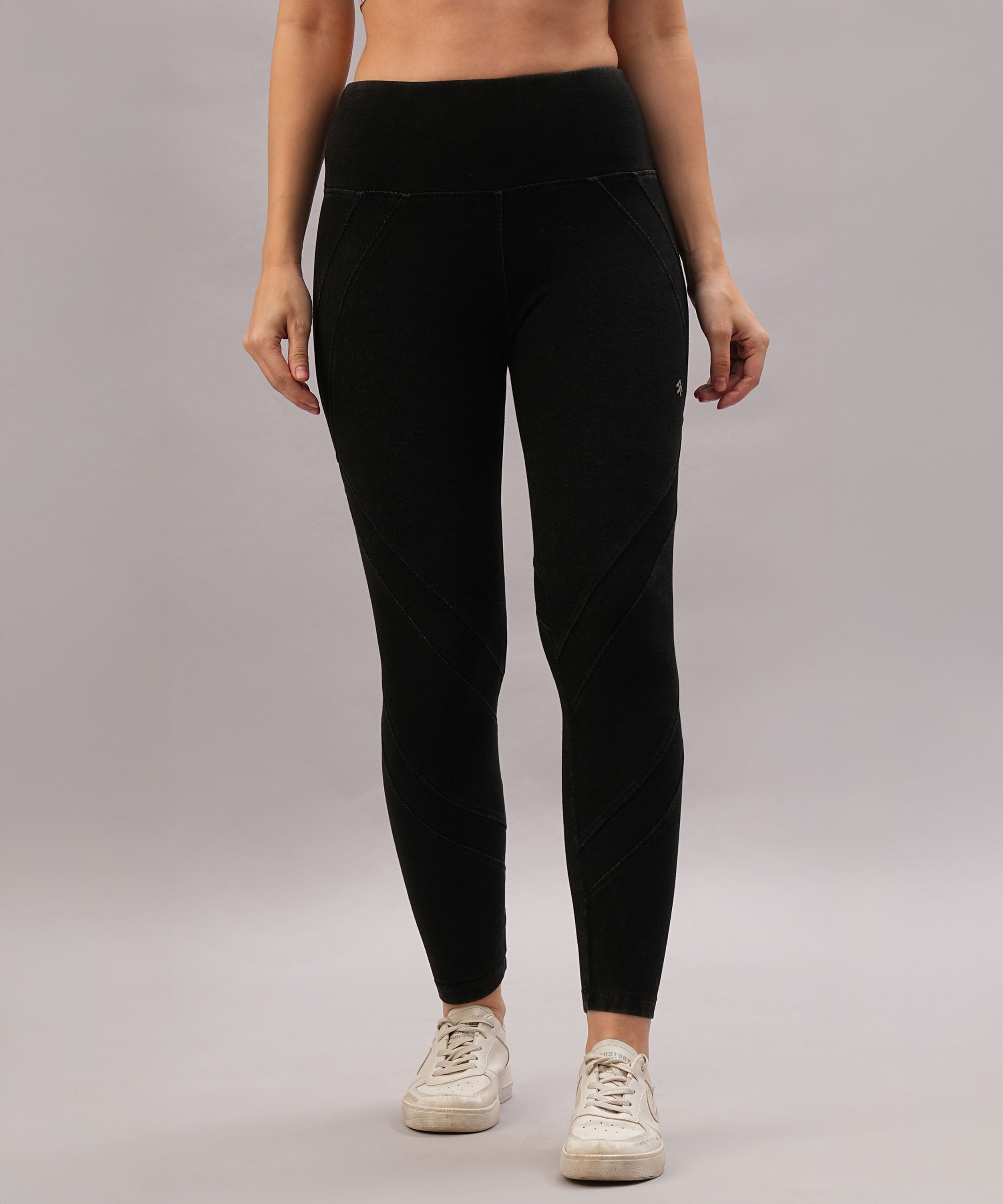 Black Denim Wash Leggings