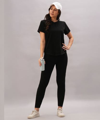 Black Denim Wash Workout Tee