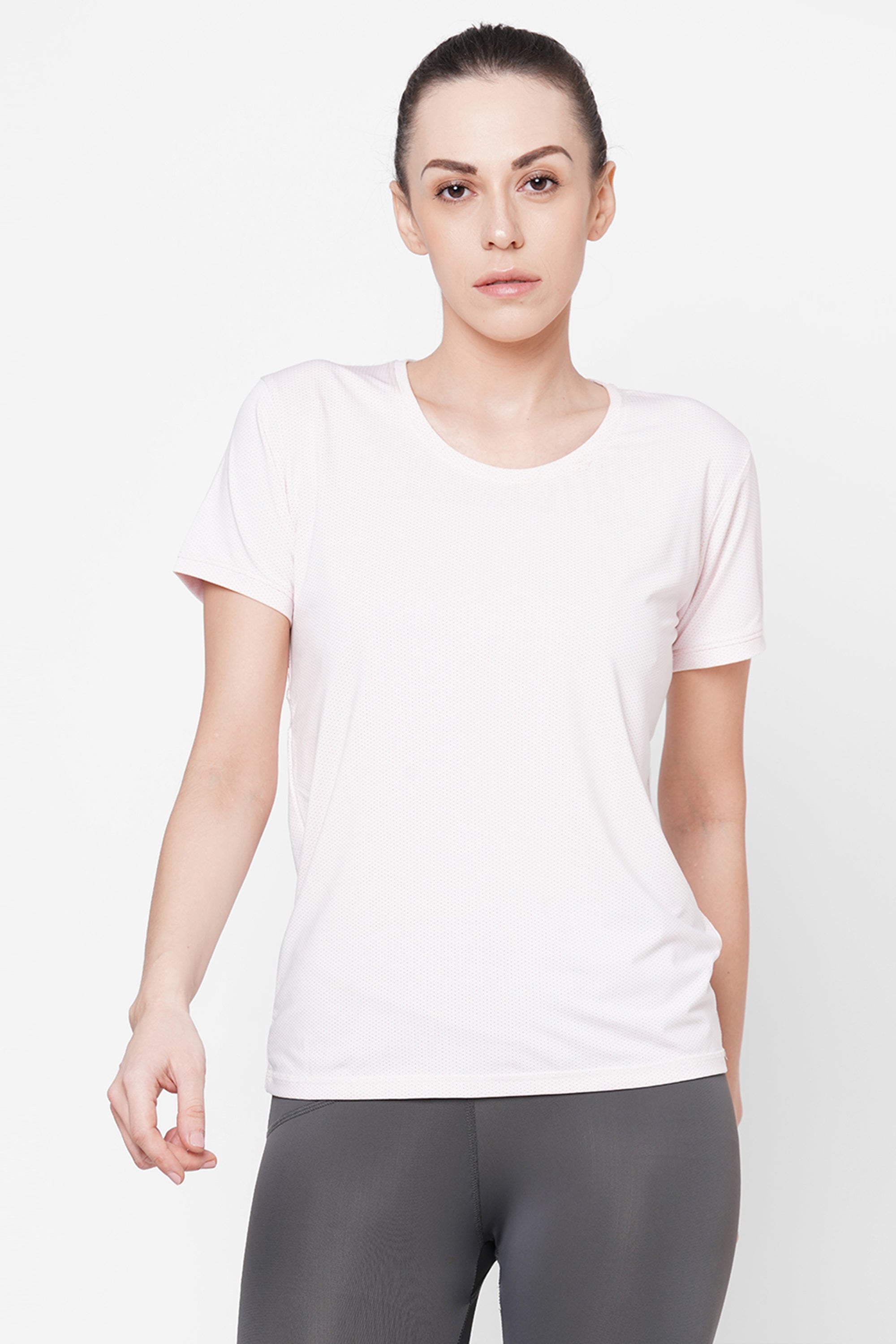 Light Pink Round Neck T-Shirt