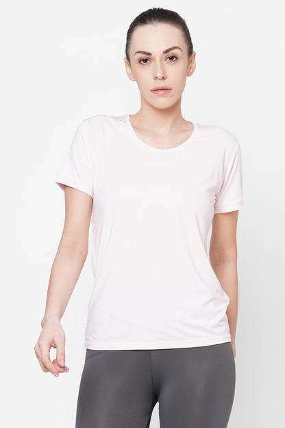 Light Pink Round Neck T-Shirt