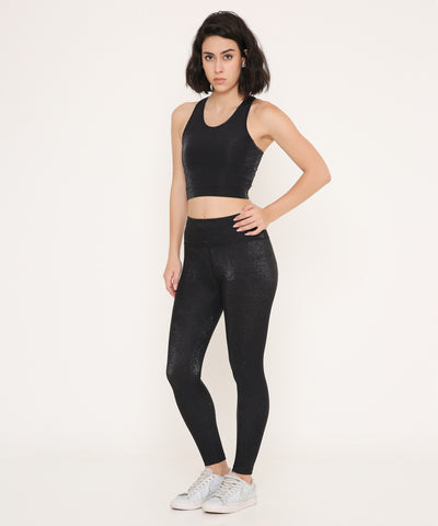 Black Glossy Sports Bra