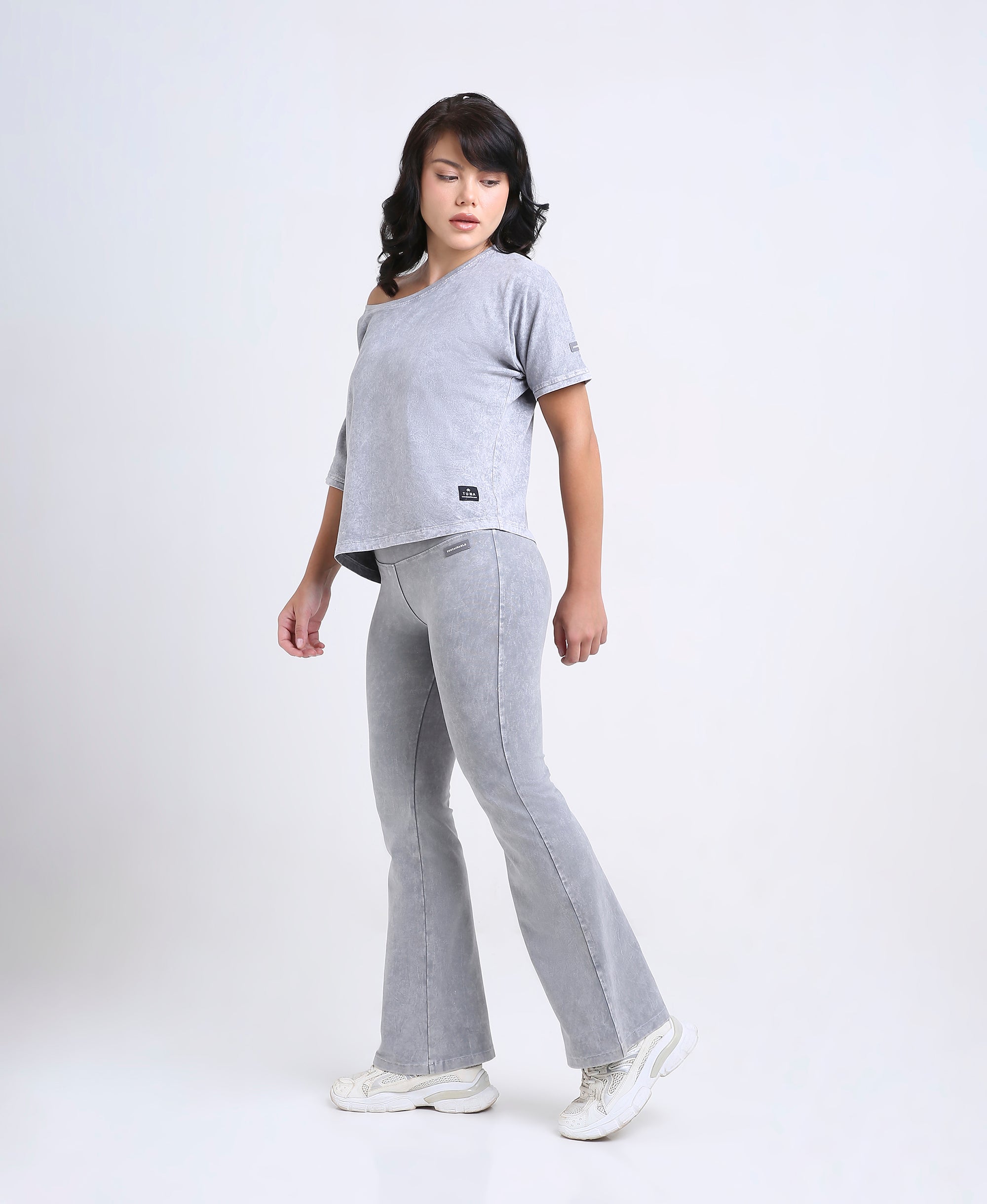 Light Grey Denim Wash Leggings
