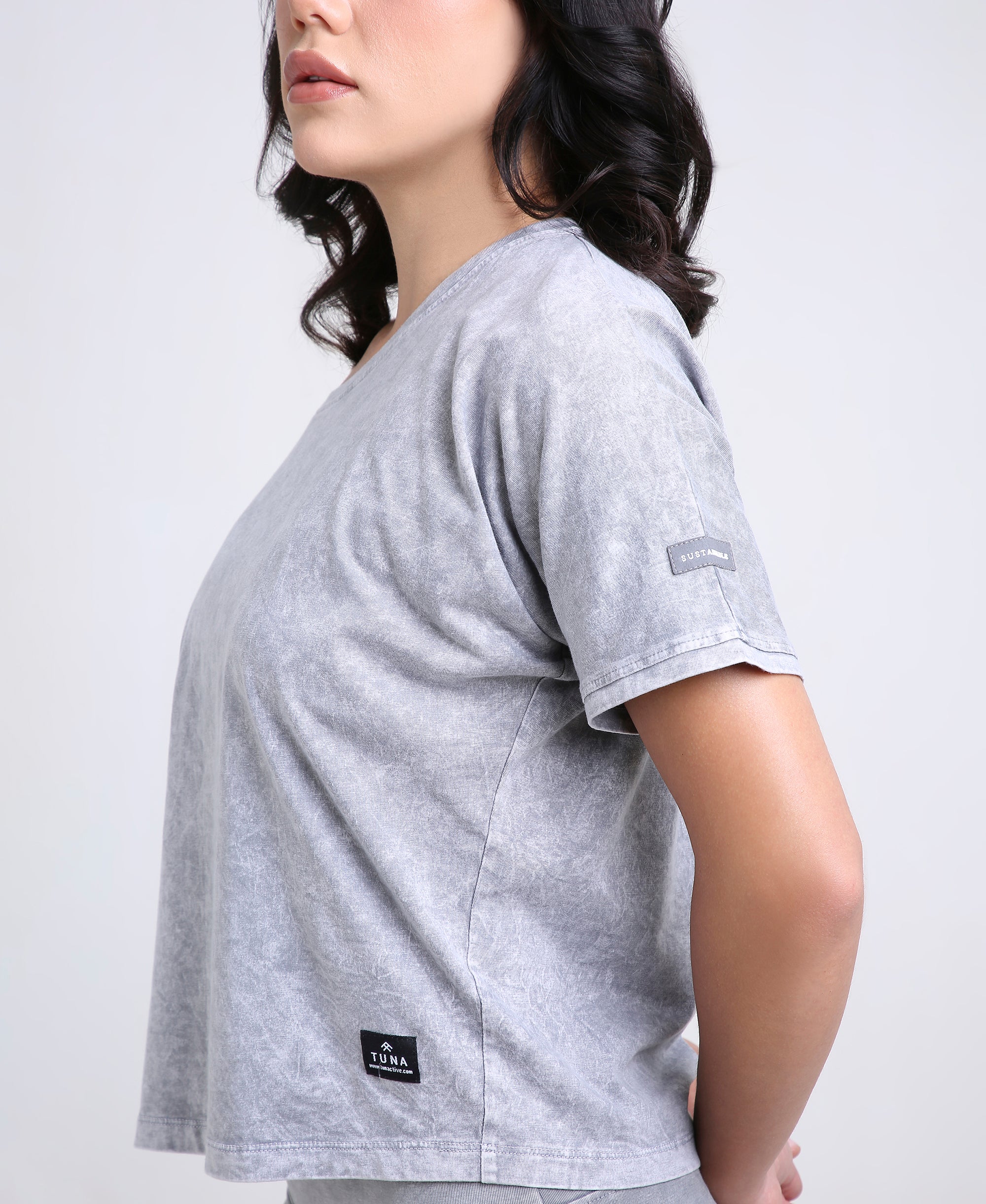 Light Grey Denim Wash Tee