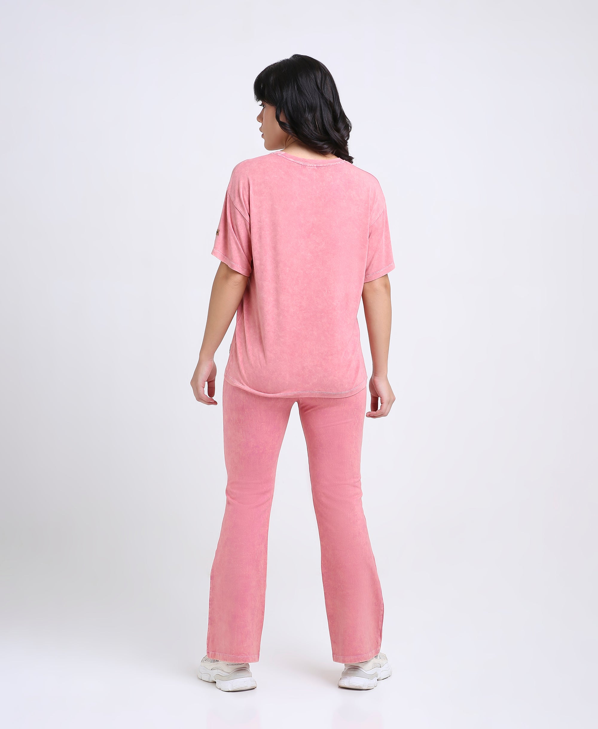 Pink Denim Wash Tee
