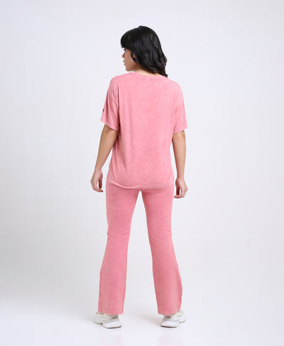 Pink Denim Wash Tee