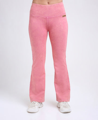 Denim Wash Pink Leggings