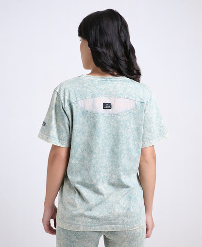 Sage Green Denim Wash Tee