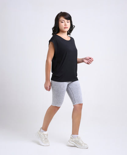Black Relaxed Fit Top