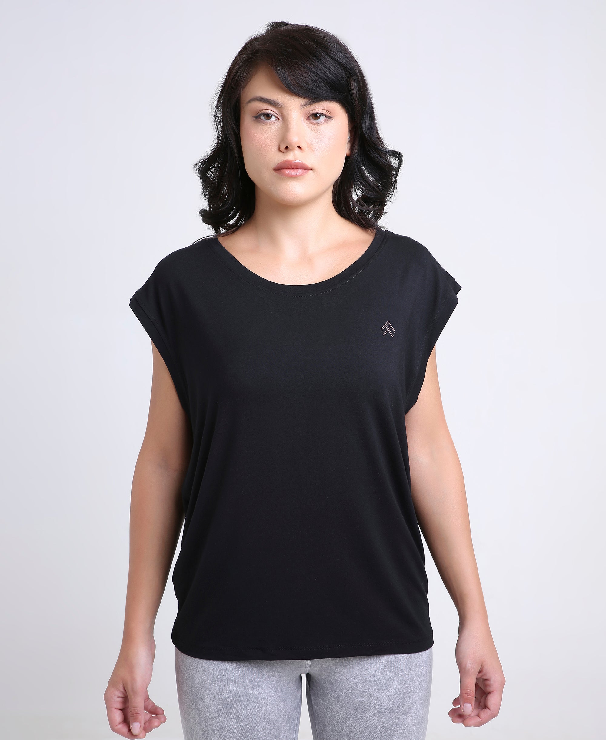 Black Relaxed Fit Top