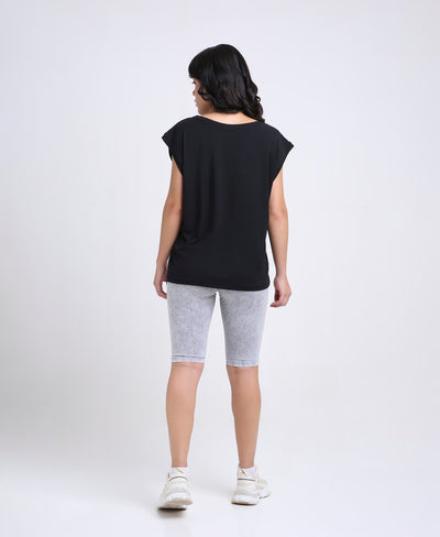 Black Relaxed Fit Top
