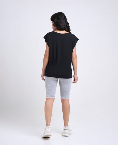 Black Relaxed Fit Top