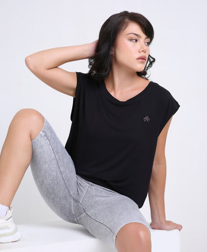Black Relaxed Fit Top