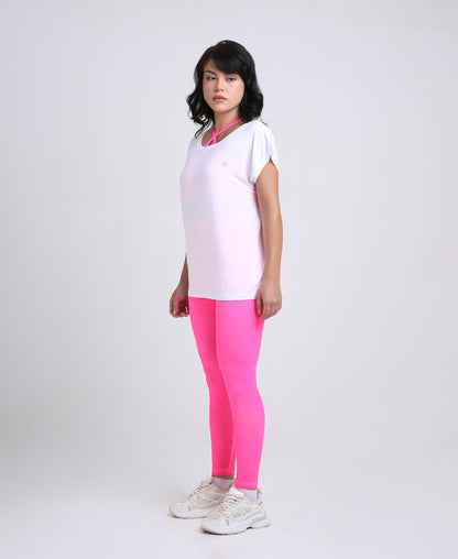 Women’s White Plain Activewear Top