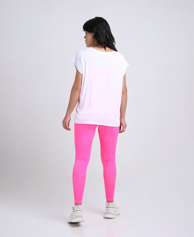 Women’s White Plain Activewear Top