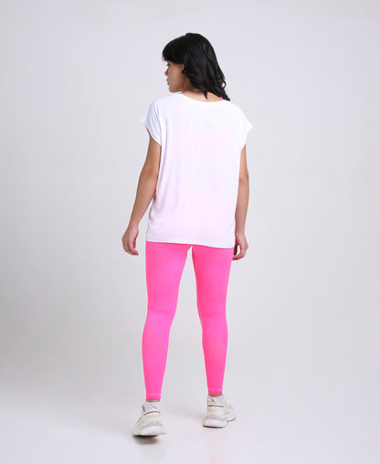 Women’s White Plain Activewear Top