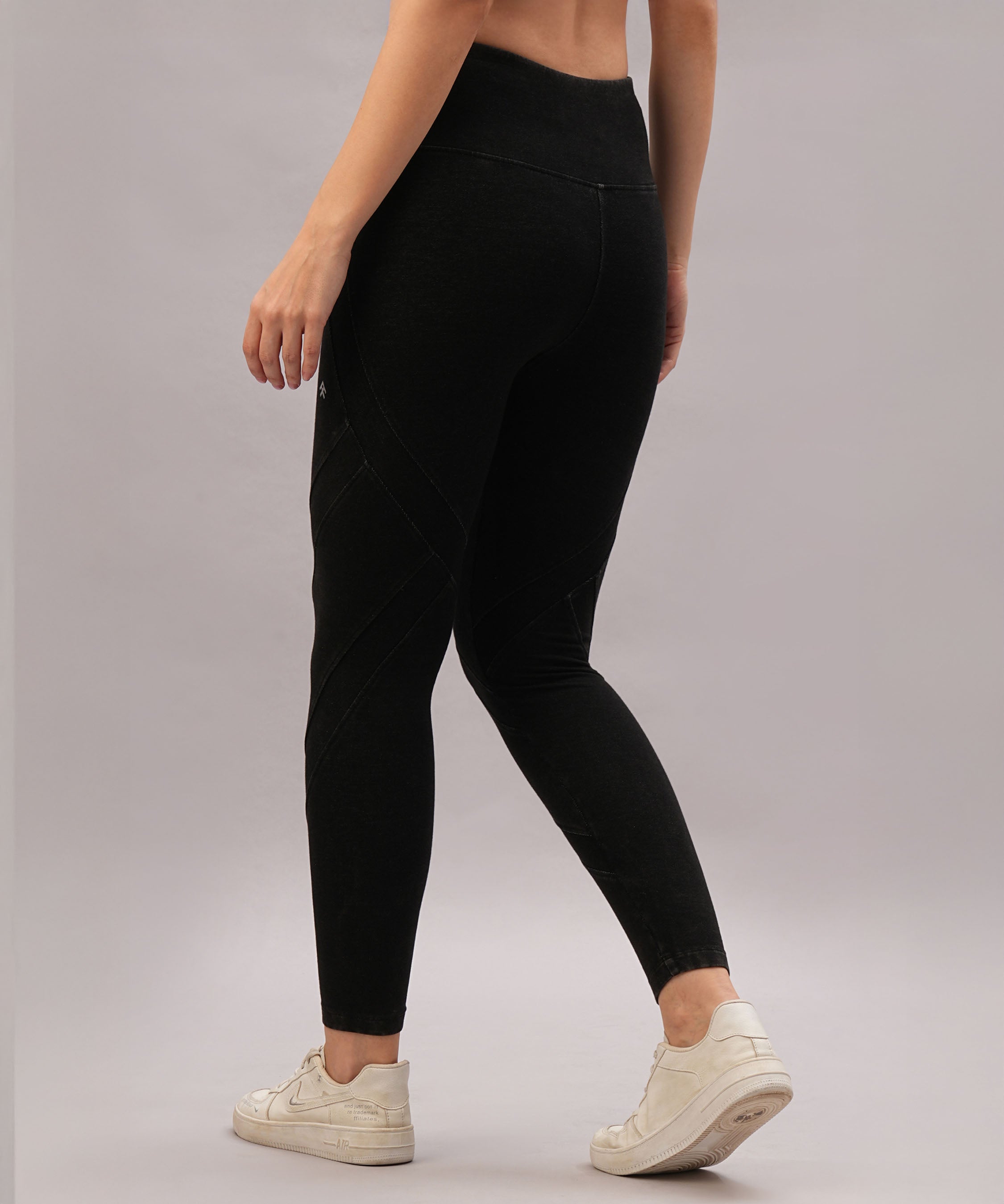 Black Denim Wash Leggings