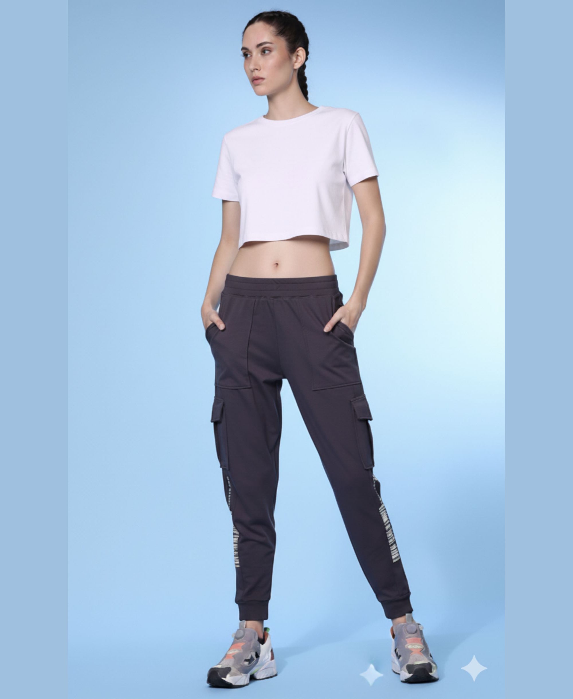Grey Cargo Joggers