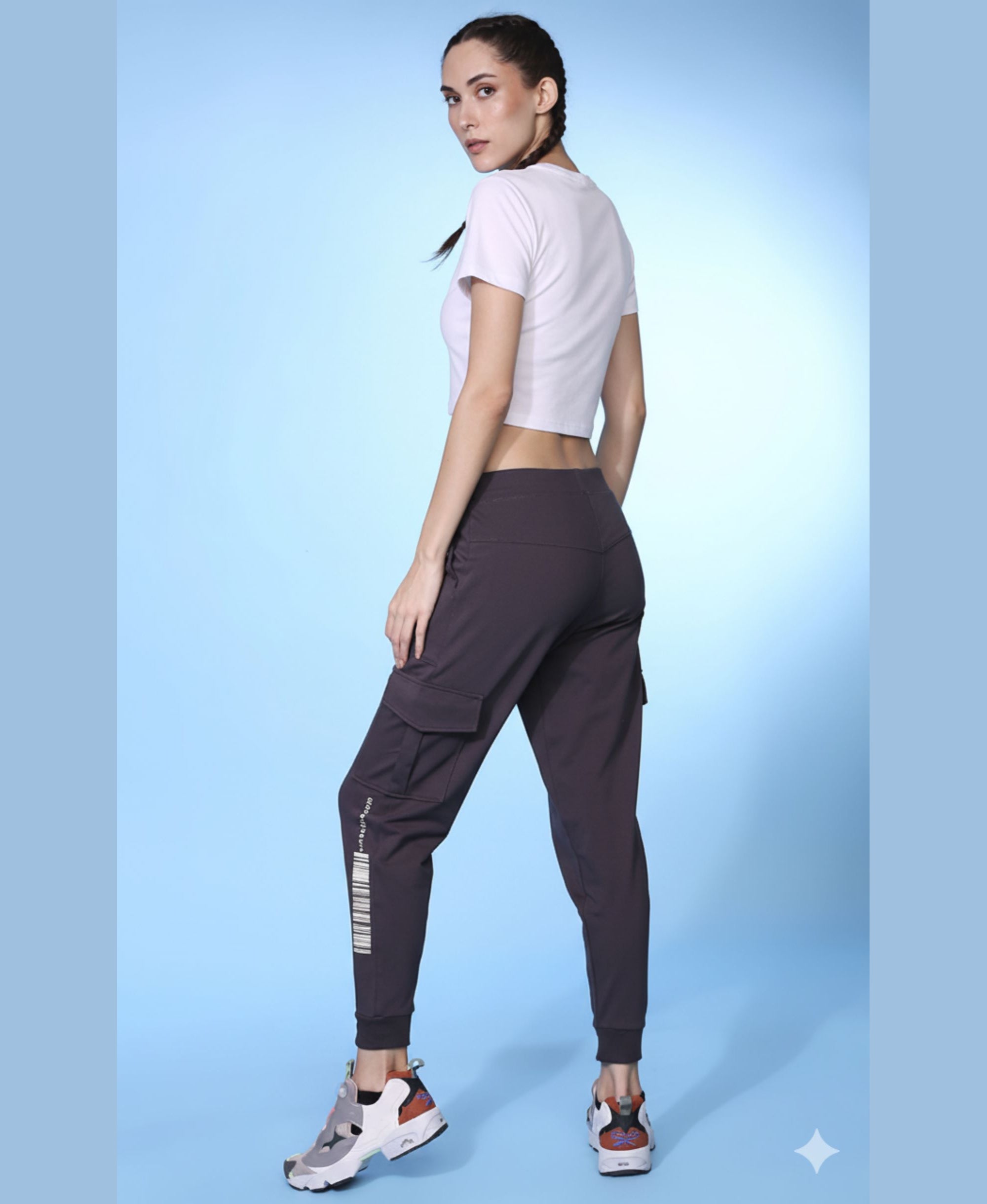 Grey Cargo Joggers