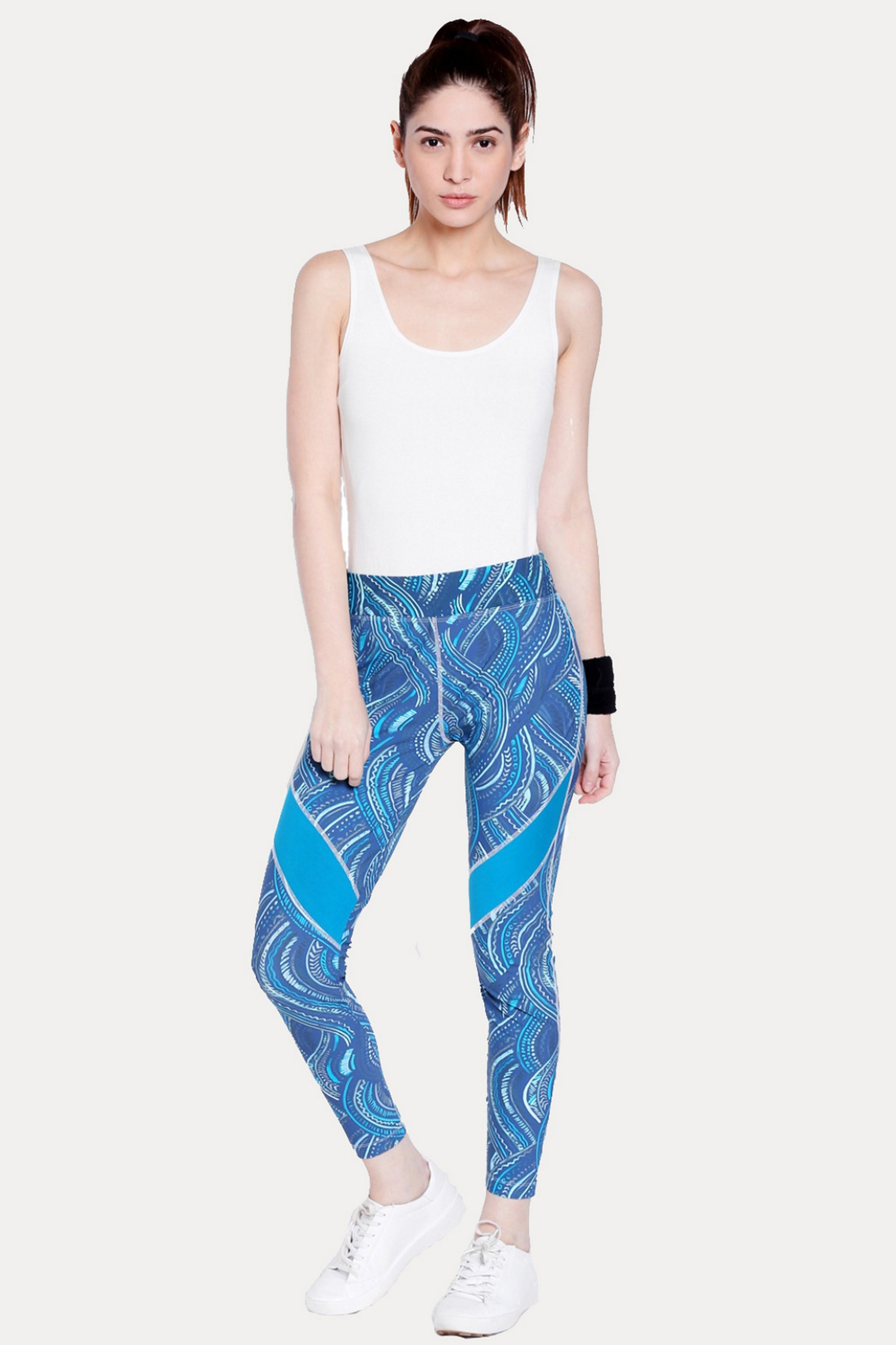Tuna Active Printed Blue Leggings