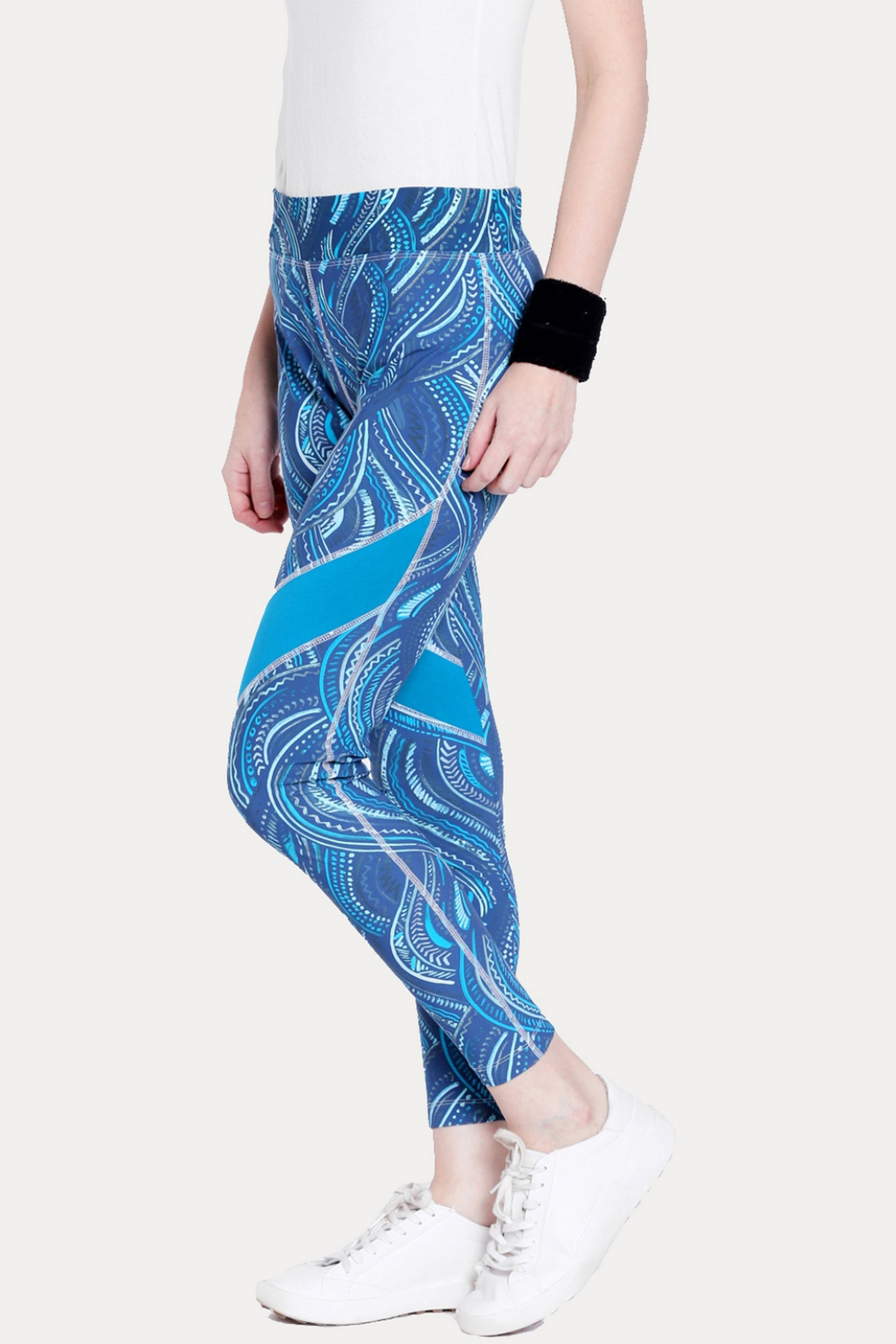 Tuna Active Printed Blue Leggings