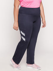 Tuna London Iris Navy Polyblend Track Pant for women