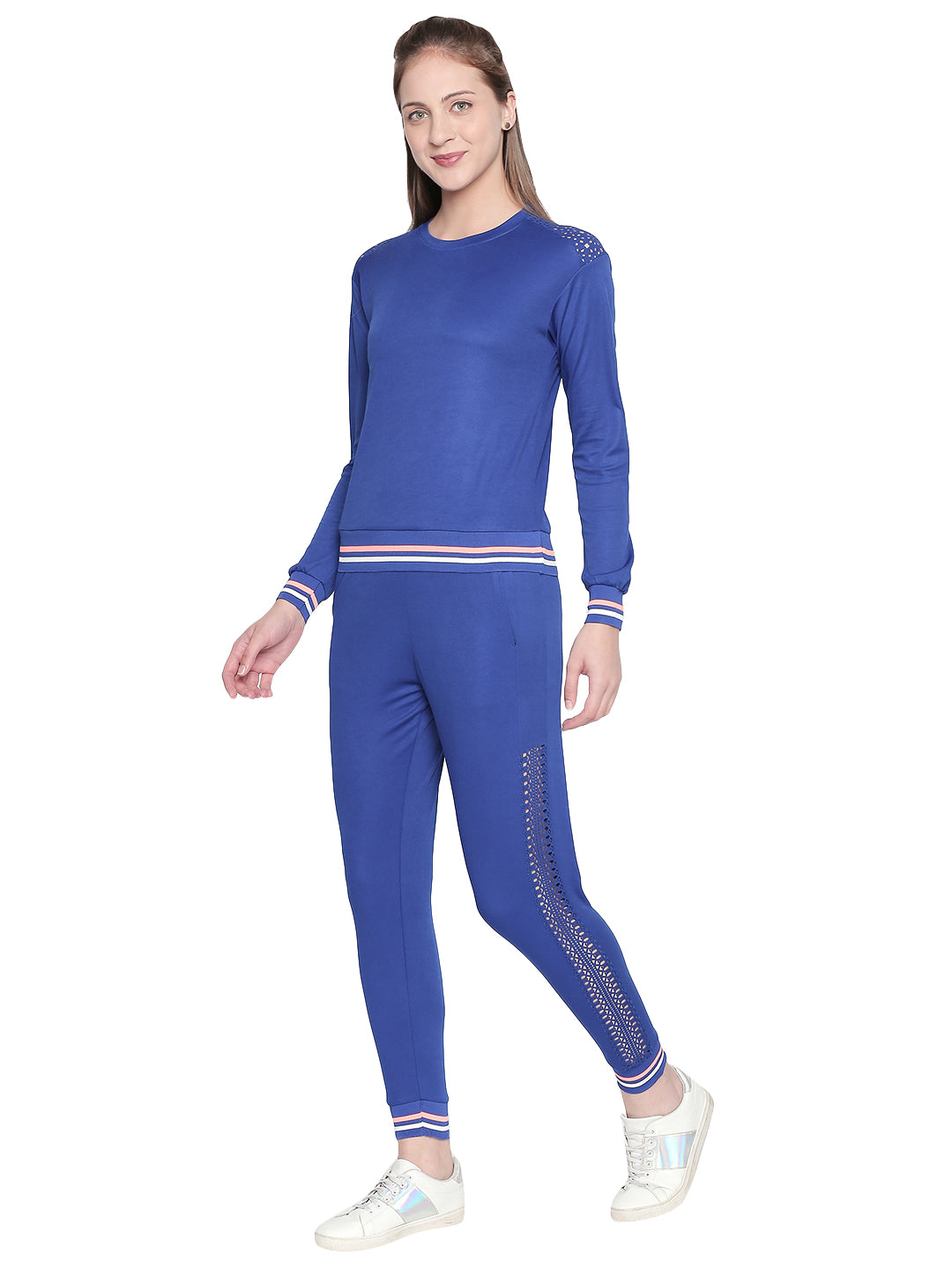 Royal Blue Color Regular fit Round Neck Full Sleeve sweat Top