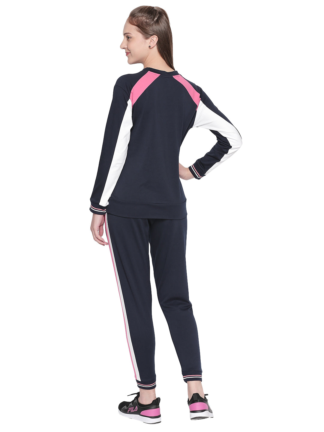 Navy Blue Joggers with Side Stripe