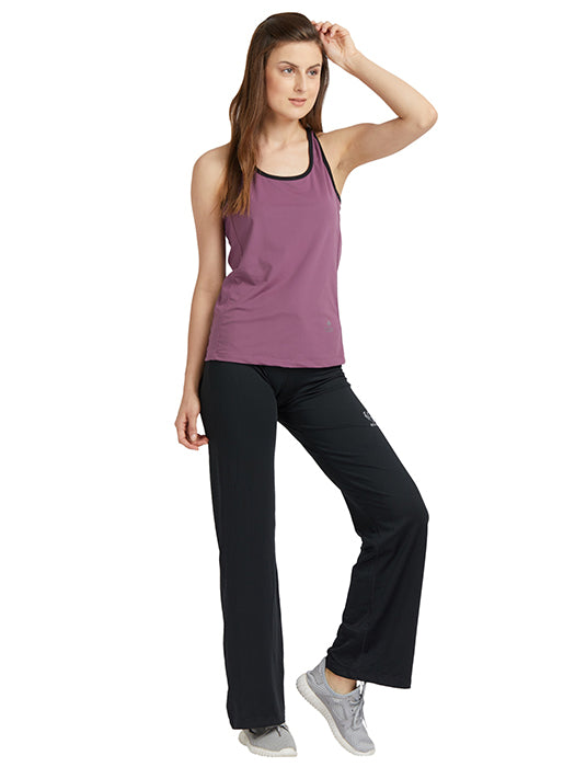 Mauve Sleeveless Tee with Back Straps