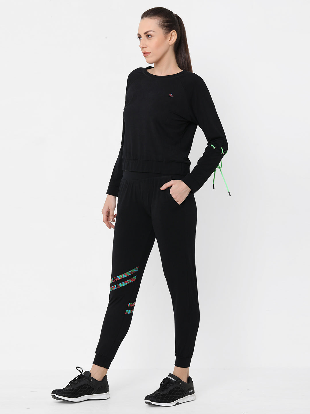 Black Sweatshirt With Joggers
